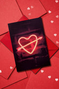 Neon Heart Valentine Card